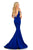 Johnathan Kayne - 8078 Swarovski Crystal Beaded Mermaid Gown in Blue