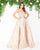 Mac Duggal - 80796D Metallic Strapless Beaded Ballgown In Pink