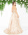 Mac Duggal - 80796D Metallic Strapless Beaded Ballgown In Pink