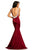 Johnathan Kayne - 8079 Bedazzled Cowl Mermaid Dress In Red