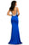 Johnathan Kayne - 8079 Bedazzled Cowl Mermaid Dress In Blue