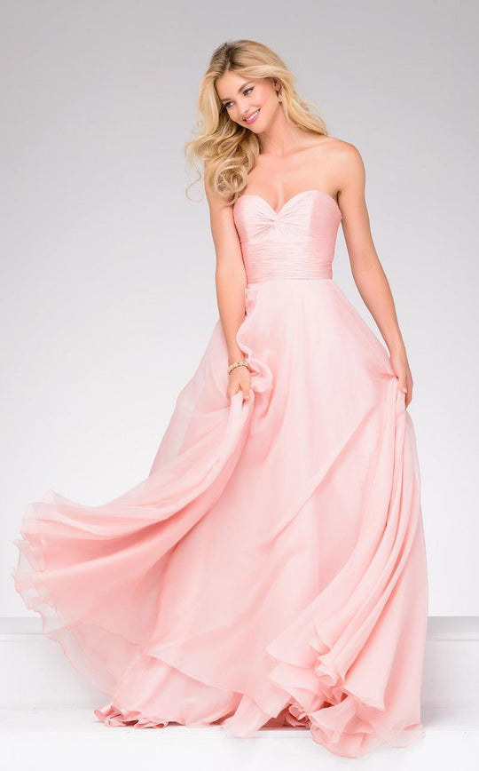 46090 Ruched Sweetheart A-line Dress