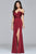 Off-Shoulder Drape Gown  8083