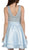 Poly USA - 8084 Metallic Beaded Bodice Mikado A-Line Dress in L. Blue