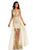 Johnathan Kayne - 8084 Embroidered Mesh Gown with Detachable Skirt In Neutral