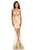 Johnathan Kayne - 8084 Embroidered Mesh Gown with Detachable Skirt In Neutral