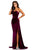 Johnathan Kayne - 8087 Strapless Sweetheart Velvet Sheath Gown In Purple