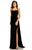 Johnathan Kayne - 8087 Strapless Sweetheart Velvet Sheath Gown In Black