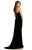 Johnathan Kayne - 8087 Strapless Sweetheart Velvet Sheath Gown In Black
