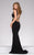 35119 Fitted Plunging Beaded Mermaid Gown