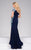 36135 Embellished Asymmetric Trumpet Dress