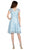 Poly USA - 8090 Jewel Lace A-Line Cocktail Dress in Blue