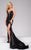 High Slit Long Sequin Dress 40436