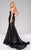 High Slit Long Sequin Dress 40436