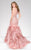40682A Illusion Bateau Neck Mermaid Dress