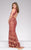 40710A Beaded Illusion Jewel Sheath Dress