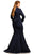 Johnathan Kayne - 8093K Queen Anne Stretch Crepe Mermaid Gown In Blue
