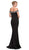 Eureka Fashion - 8100 Embellished Off-Shoulder Mermaid Dress in Black
