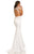 Johnathan Kayne - 8108 Fringed Cap Sleeve Ornate Illusion Gown In White
