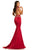 Johnathan Kayne - 8108 Fringed Cap Sleeve Ornate Illusion Gown In Red and Gold