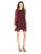 Taylor - 5753M Long Sleeve Chiffon Printed Cocktail Dress in Red and Multi-Color