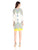 Donna Morgan - D4029M Jewel Neck Column Dress in Yellow and Multi-color