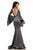 Johnathan Kayne - 8111 Bell Sleeve Glitter Knit Gown in Blue