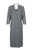 Alex Evenings - 81122096 Knee Length Scoop Lace Dress with Jacket In Gray