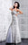 MNM Couture - 8112W Strapless Lace Empire Evening Gown In Silver