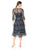 Alex Evenings - 117576 Floral Embroidered Quarter Sleeve Mesh Dress