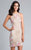 Lara Dresses - 33438 Floral Lattice Halter Cocktail Dress In Neutral and Multi-Color