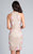 Lara Dresses - 33438 Floral Lattice Halter Cocktail Dress In Neutral and Multi-Color