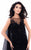 Tarik Ediz - 93305 Caped Foliage Ornate Corset Sheath Gown In Black