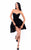 Tarik Ediz - 93313 Strapless Jewel Sprinkled A-Line Cocktail Dress In Black