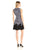 Anne Klein  - 10632214 Floral Print Crepe Cocktail Dress in Gray and Black