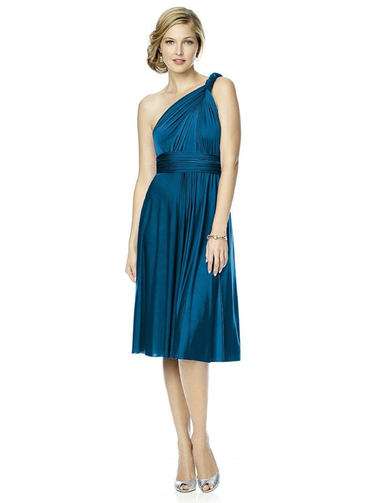 MJ-TWIST1 Dress in Ocean Blue