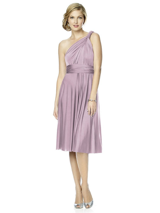 MJ-TWIST1 Dress in Suede Rose