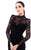 Tarik Ediz - Embellished High Neck High Low Ruffled Dress 93318 - 1 pc Black In Size 2 Available
