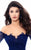 Tarik Ediz - 93329 Long Cascade Sleeve Illusion Lace Dress In Blue