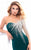Tarik Ediz - 93332 Embellished Illusion Asymmetrical Gown In Green