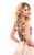 Tarik Ediz - 93343 Illusion Neckline Floral Appliqued Gown In Neutral