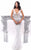 Tarik Ediz - 93347 Scalloped Lace Pearl Embellished Gown In White