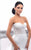 Tarik Ediz - 93349 Strapless Corset Gown with Overskirt In White