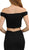 Poly USA - 8124 Two Piece Off-Shoulder Jersey Trumpet Dress in Black