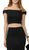 Poly USA - 8124 Two Piece Off-Shoulder Jersey Trumpet Dress in Black