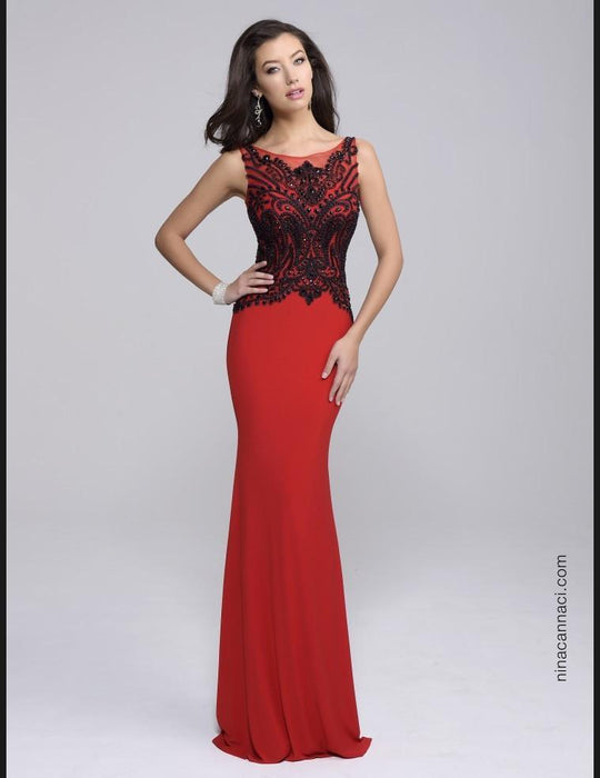 Nina Canacci - 8124 Dress in Red/Black