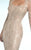 Daymor Couture - Lace Quarter Length Sleeves Mermaid Gown 813 in Neutral