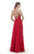 Morrell Maxie - 15634 Lace Halter A-line Dress In Red