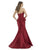Morrell Maxie - 15635 Strapless Asymmetric Mermaid Dress In Red