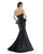 Morrell Maxie - 15635 Strapless Asymmetric Mermaid Dress In Black
